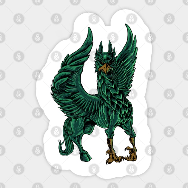 Hippogryph Sticker by Modern Medieval Design